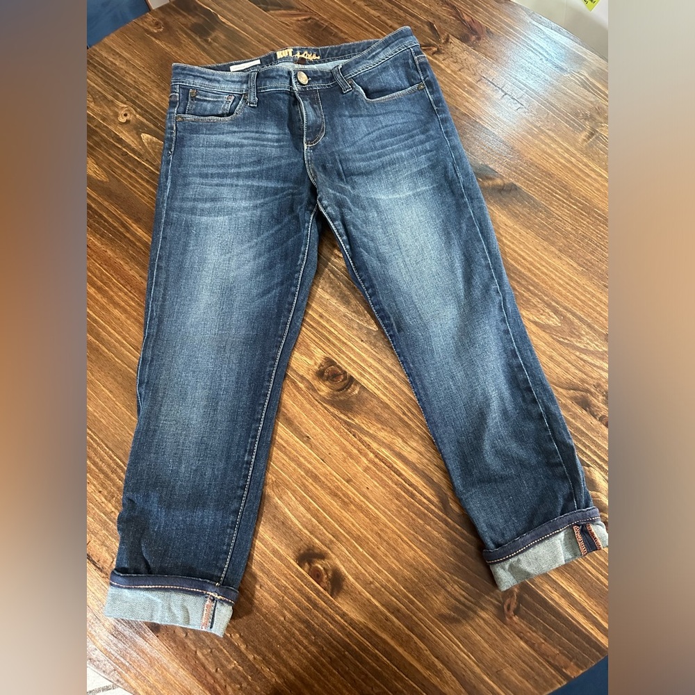 Kut From The Cloth Catherine Slim Boyfriend denim cuffed Capris